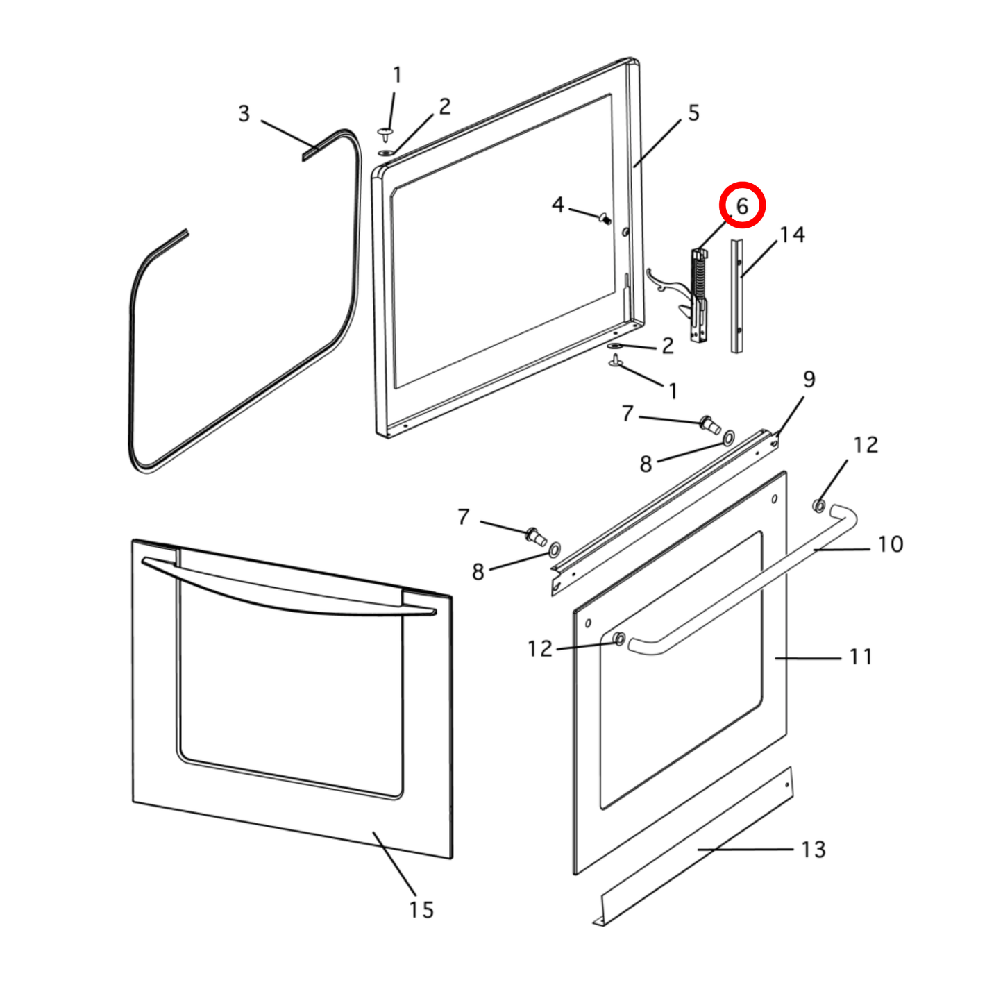 541674P Ariston, Fisher & Paykel, St George Oven Door Hinge Single - A065800, SE282
