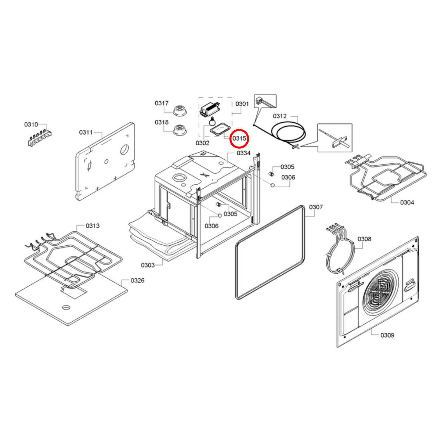 00187384 Bosch Oven Glass Light Lens Cover - 00174079