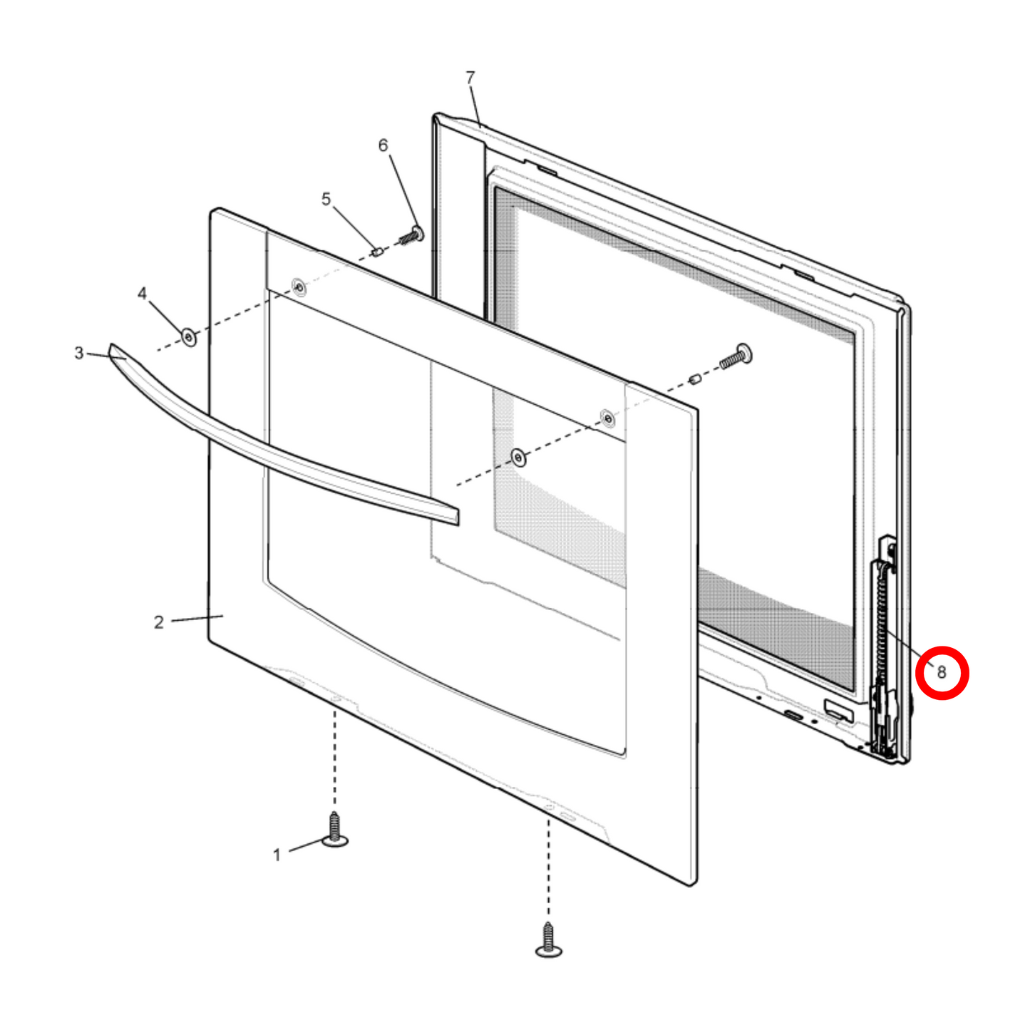4055574919 Electrolux, Westinghouse Oven Door Hinges Pair - 0045001083