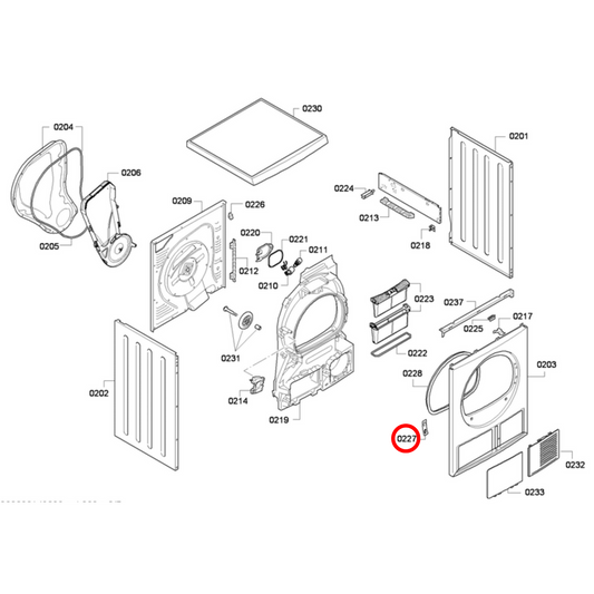 00600433 Bosch Dryer Door Lock Cover - 00610610