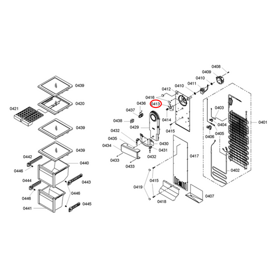 00601068 Bosch Fridge 135MM Fan Blade - 00601069