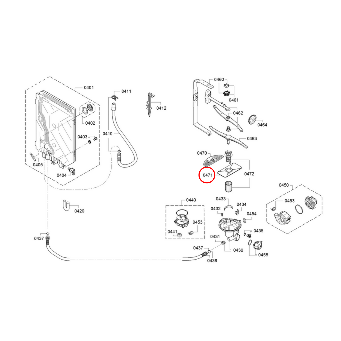 00645037 Bosch Dishwasher Filter-Fine Plate