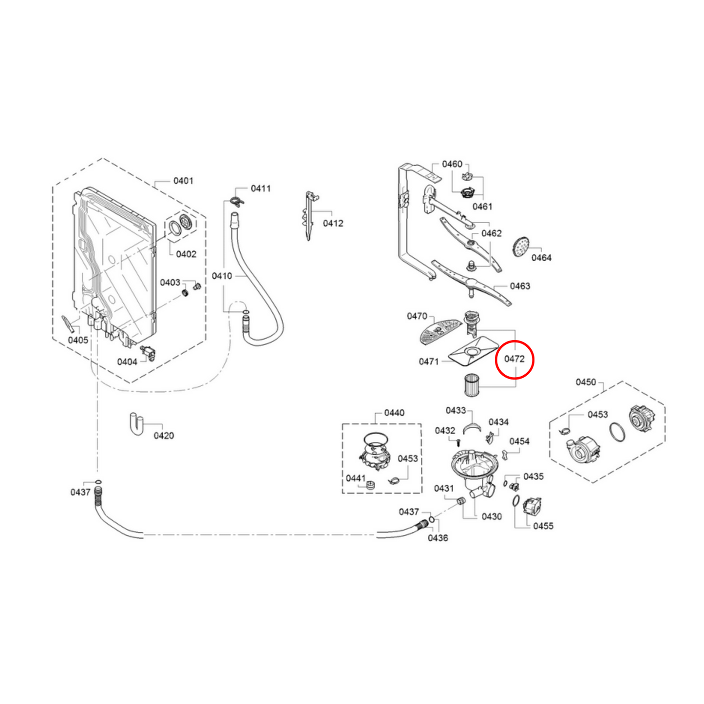 00645038 Bosch Dishwasher Coarse & Micro Filter