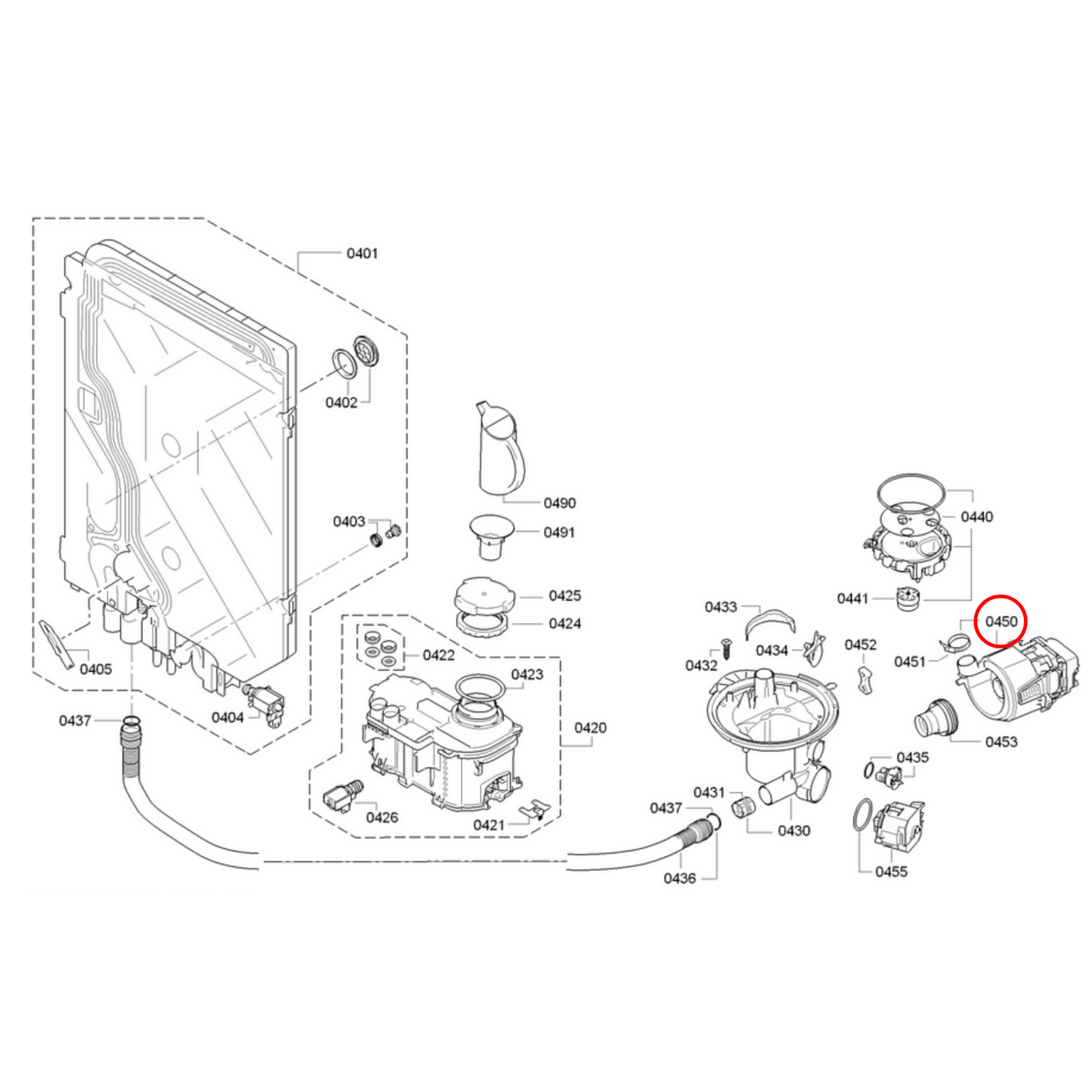00651956 Bosch, Siemens Dishwasher Heat Pump
