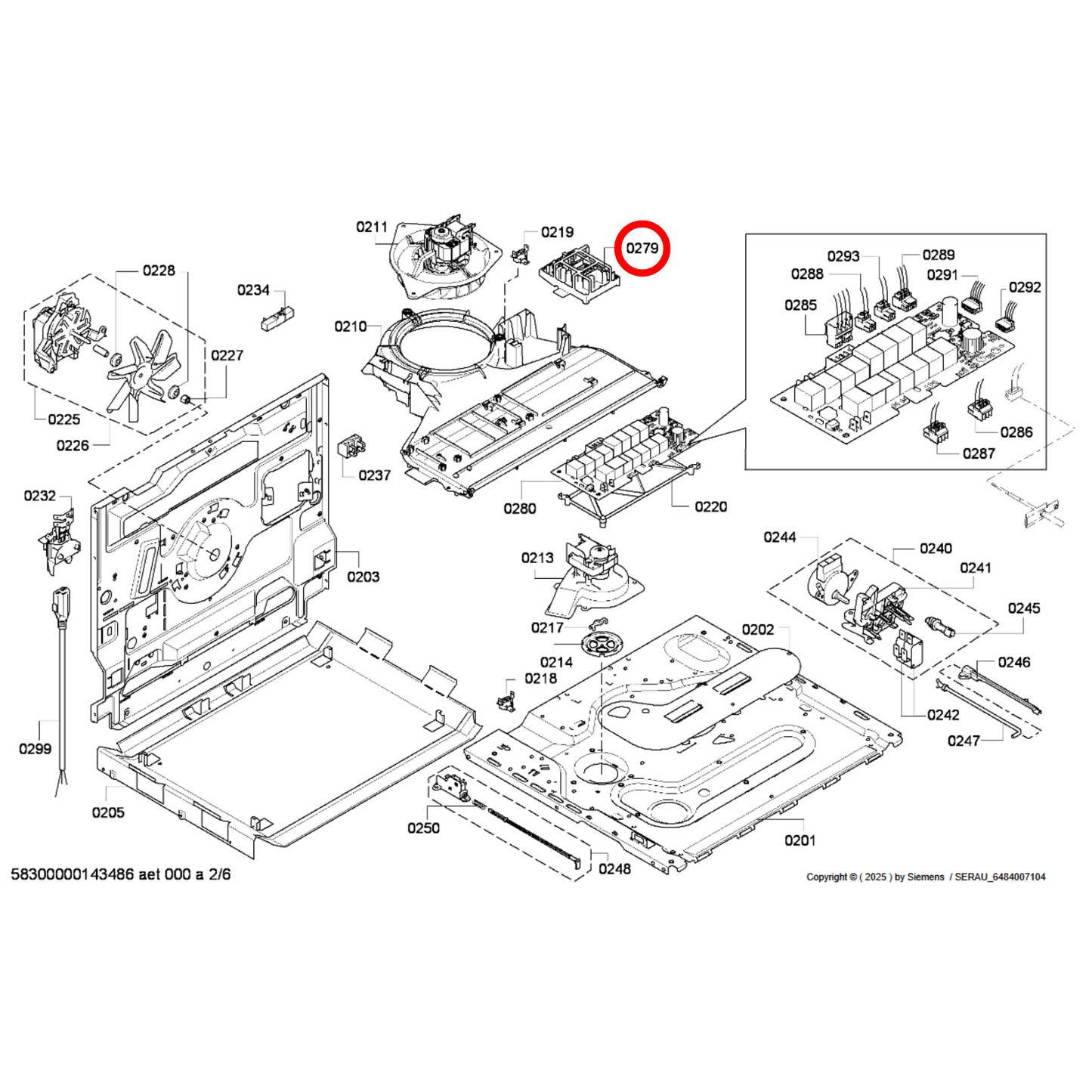 00651994 Bosch, Neff, Siemens Oven PCB Main Power - 00651149