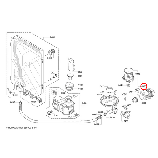 00654575 Bosch Dishwasher Heat Pump 100V 150Hz - 00644997