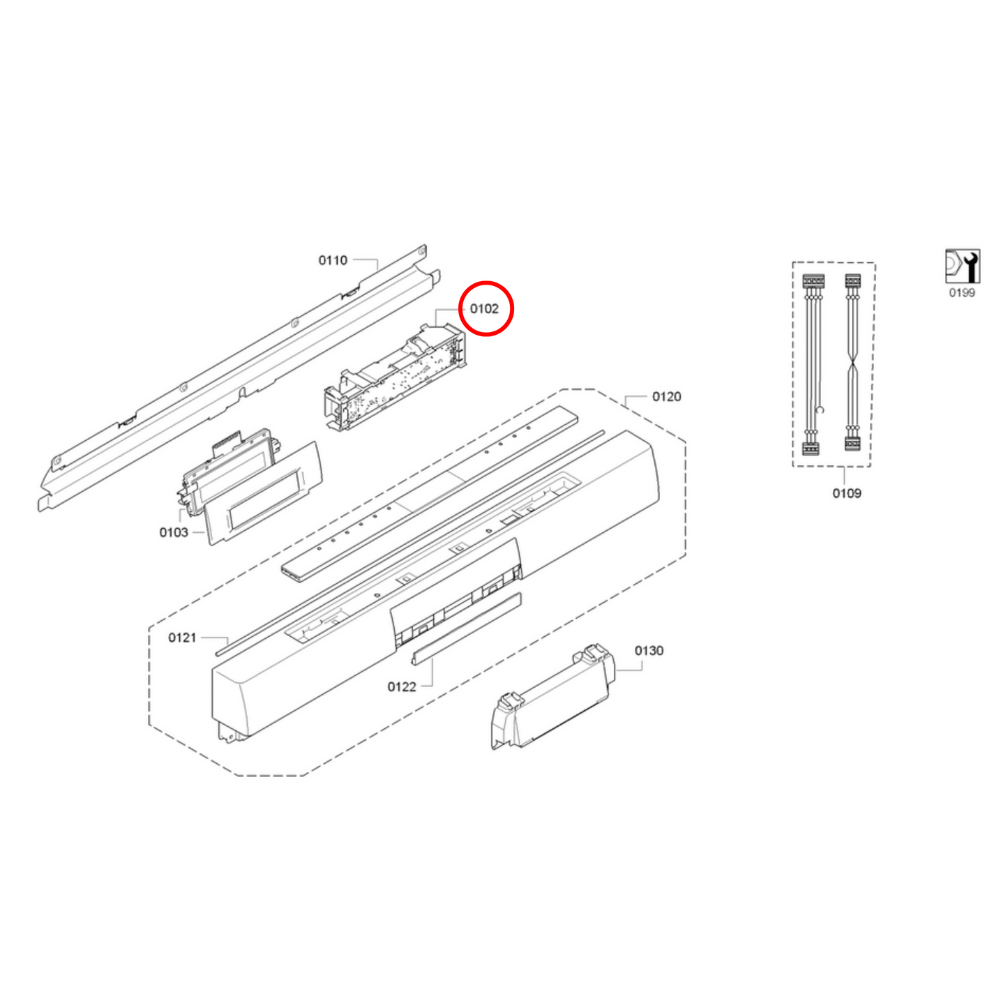 00658327 Bosch Dishwasher Power Supply PCB Control Module - 00645263