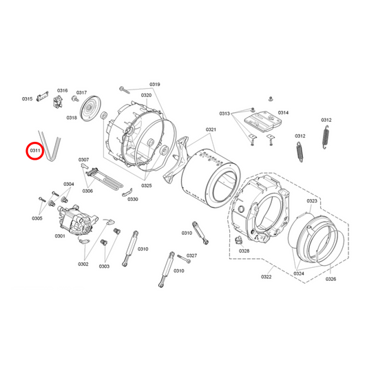 00660579 Bosch Washing Machine Drive Belt 5PJE1189 - 00746863