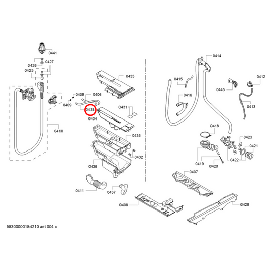 00702725 Bosch, Siemens Washing Machine Hose - 00702670