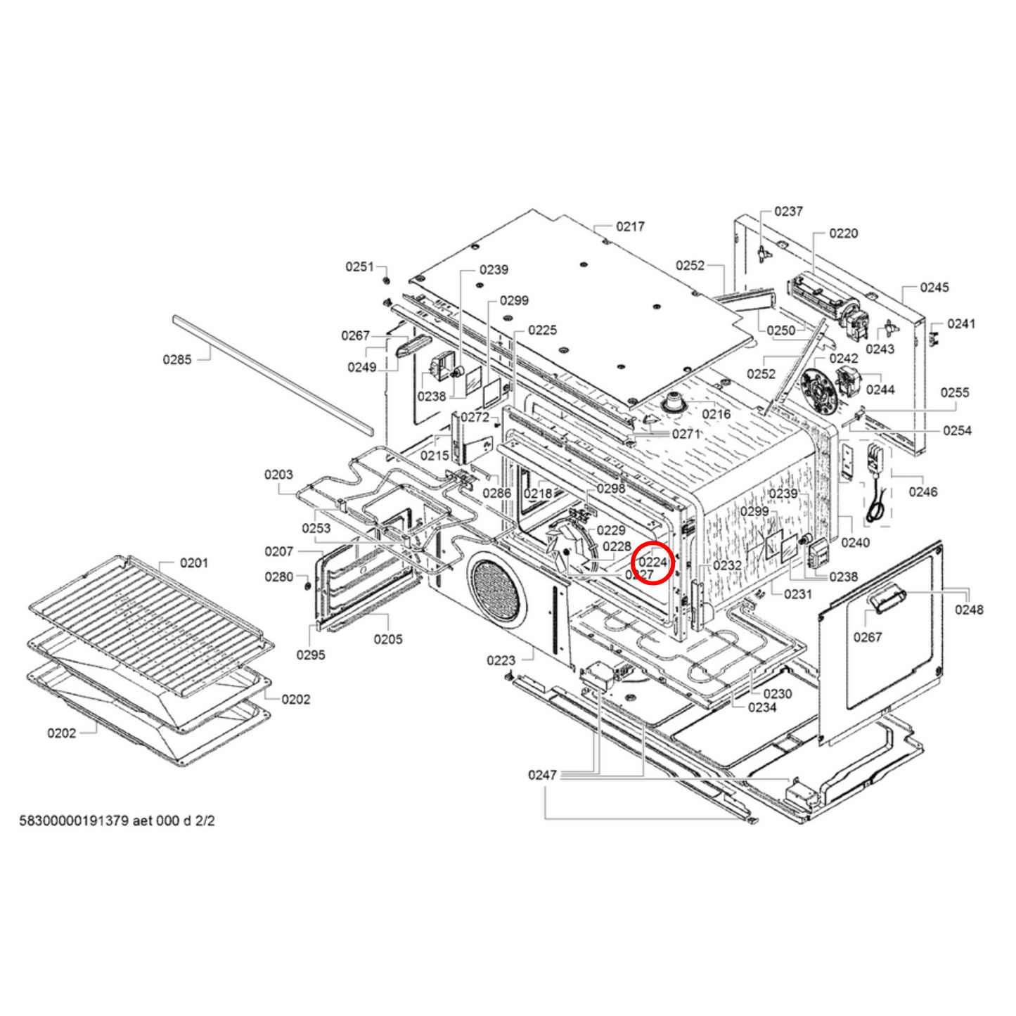00742666 Bosch Oven Door Seal