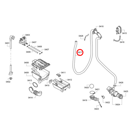 00742722 Bosch Washing Machine Drain Hose
