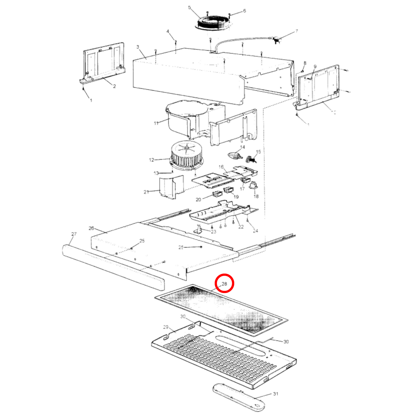 4055921409 Westinghouse Rangehood Mesh Filter 18 Layers - 0144002140