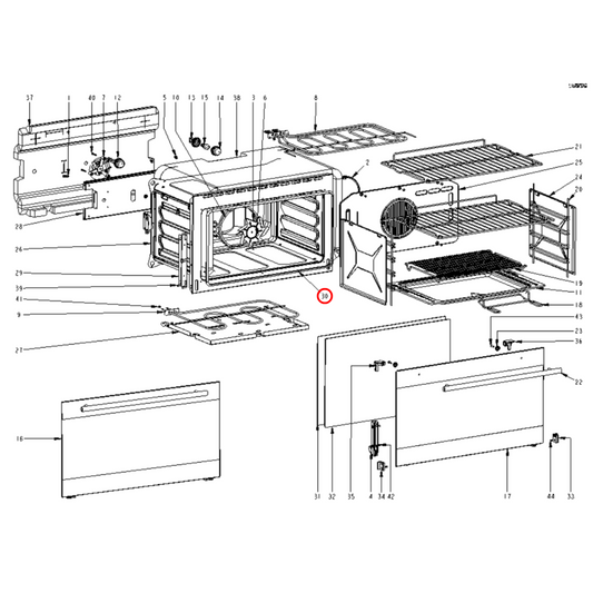 090118009904R Blanco Oven Door Seal
