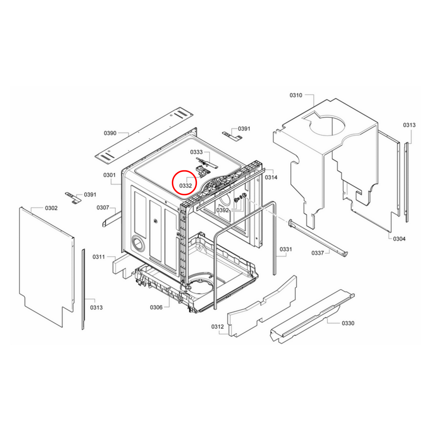 10006917 Bosch Dishwasher Door Lock - 00652509