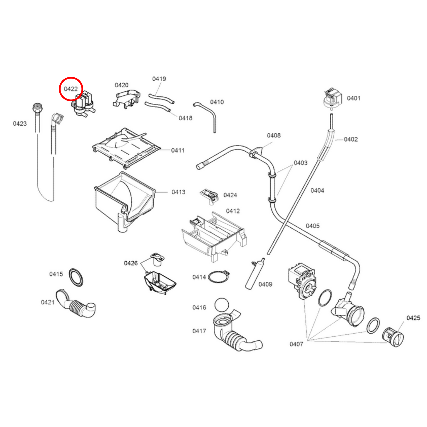 10010036 Bosch Front Load Washing Machine Inlet Valve - 00637950