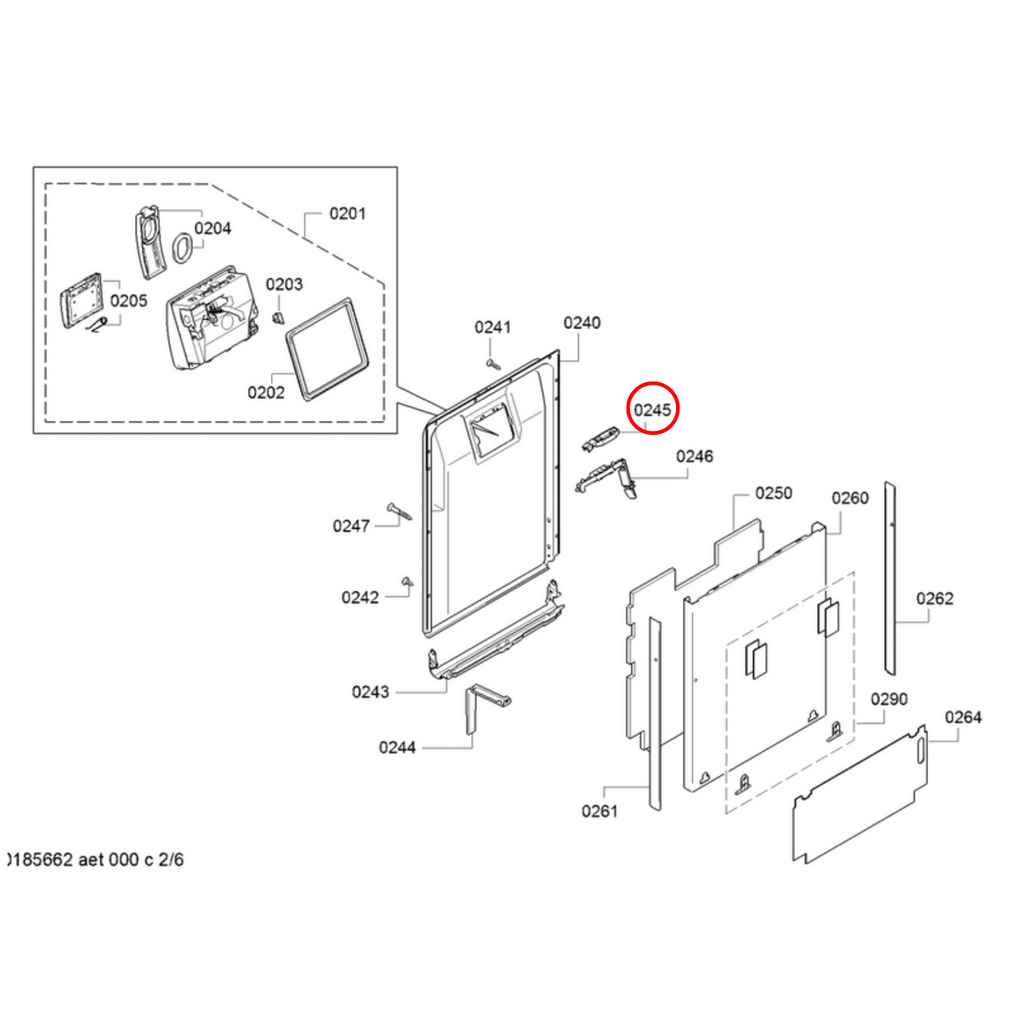 10015609 Bosch Dishwasher Door Sensor - 00629579