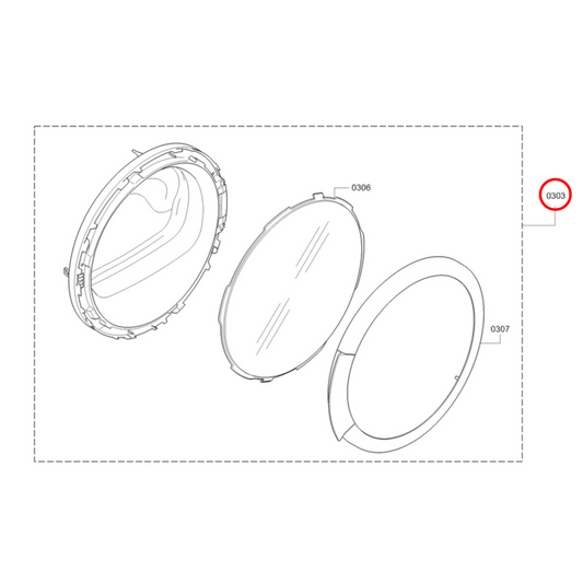11012069 Bosch Dryer Window Door Assembly - 00748215