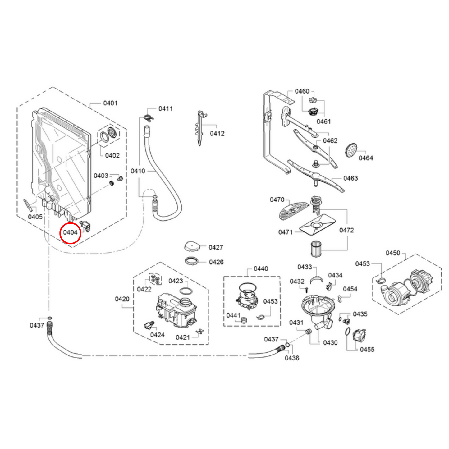 11033896 Bosch Dishwasher Outlet Dump Valve - 00631199