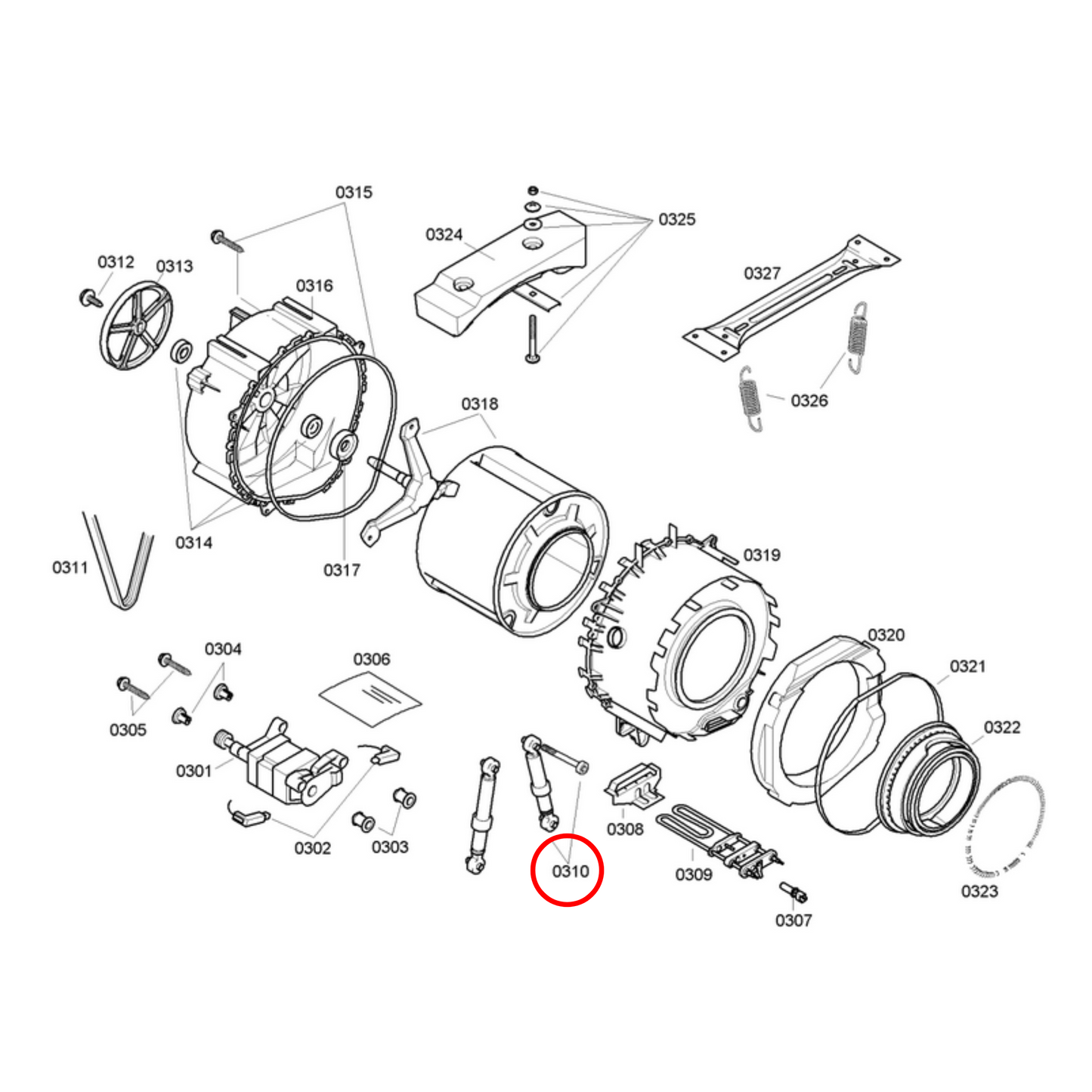 11047540 Bosch Washing Machine Shock Absorber - 00172688