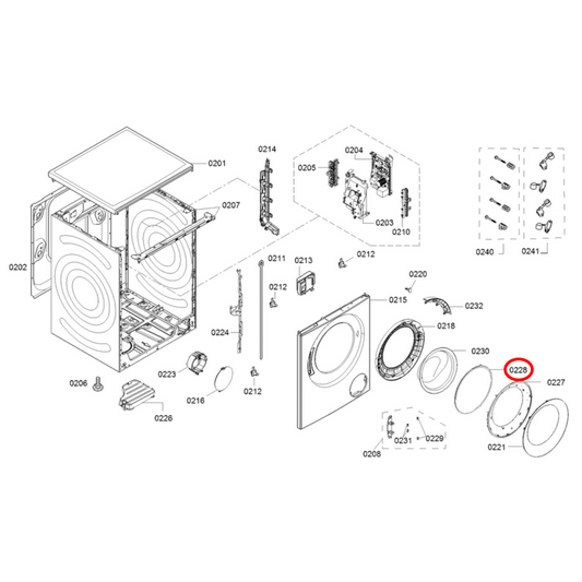 12028544 Bosch Washing Machine Front Cover