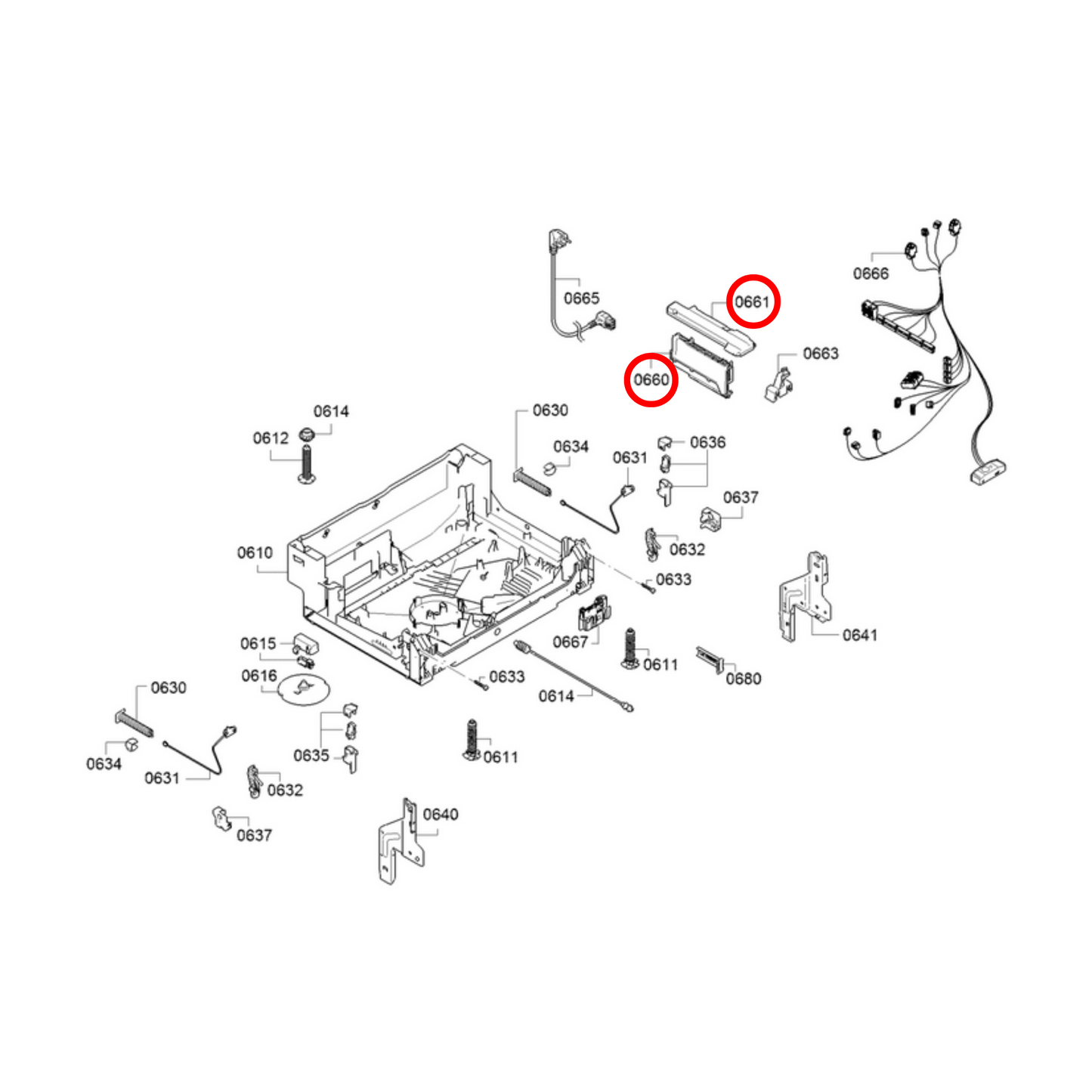 12034731 Bosch Dishwasher Power Module Programmed PCB
