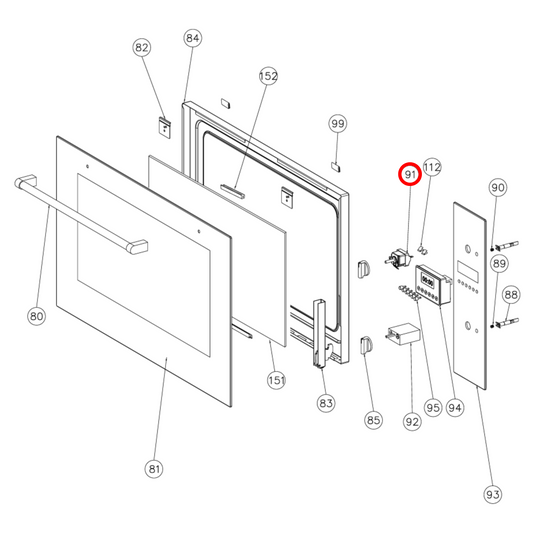 12541080 Blanco, Omega Oven Thermostat - 55.17059.360