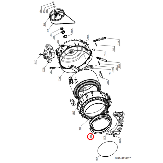 1327756274 Westinghouse Washing Machine Door Seal