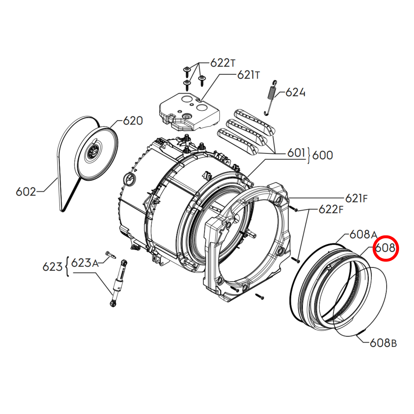 140004668087 AEG Washing Machine Door Seal