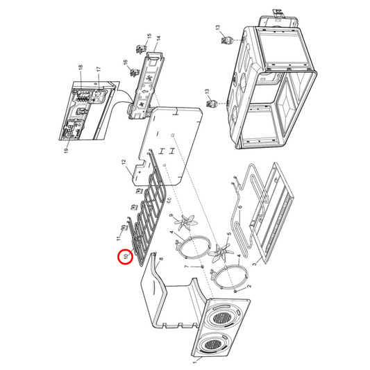 140039379015 Westinghouse Oven Upper Grill Heating Element - A03937901