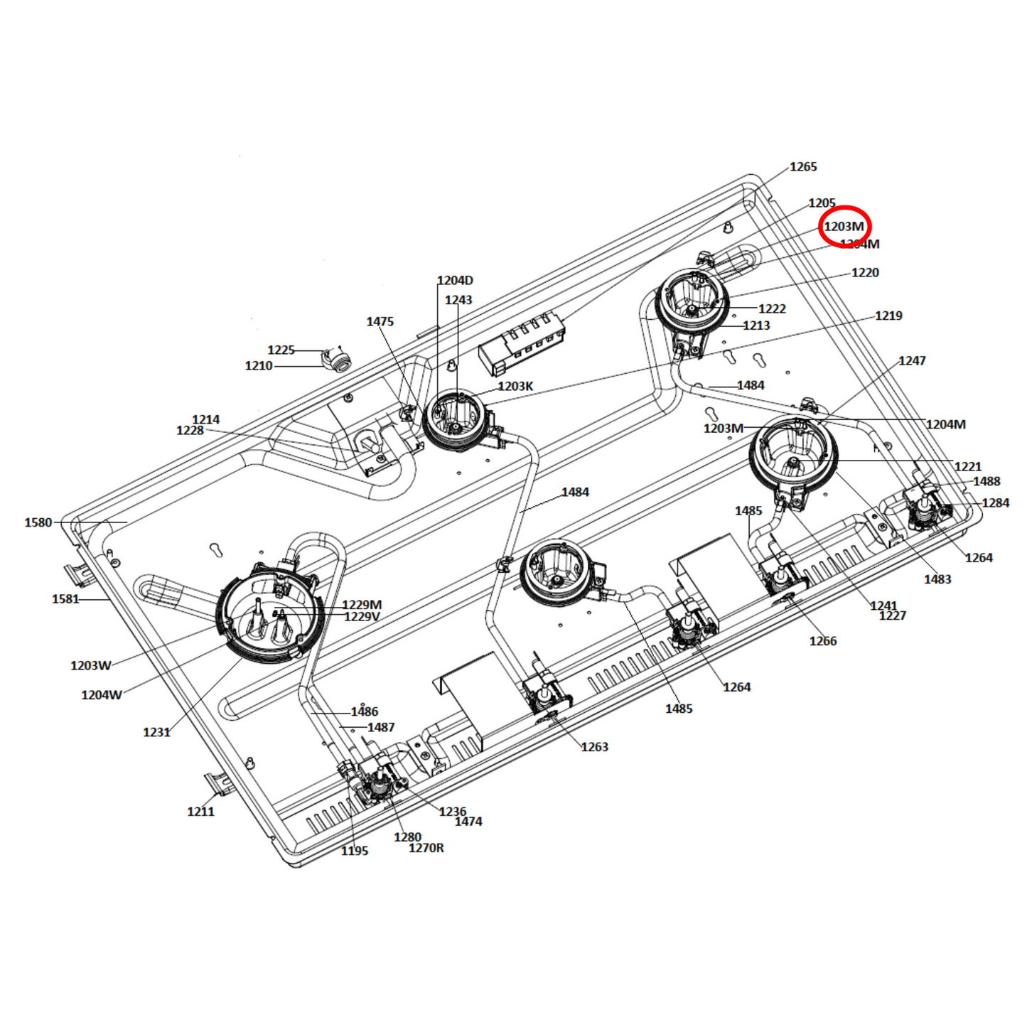 272824 Asko Cooktop Stove Sparking Plug L600 - 272822
