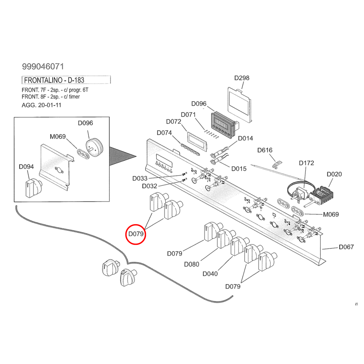 326159200 Euro, Technika Cooktop Oven Burner Control Knob