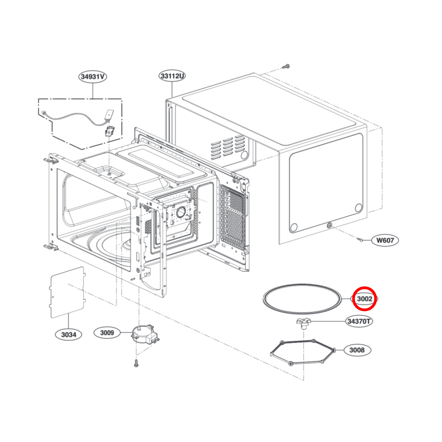 MJS63771903 LG Microwave Turntable Glass Plate - MJS63771901