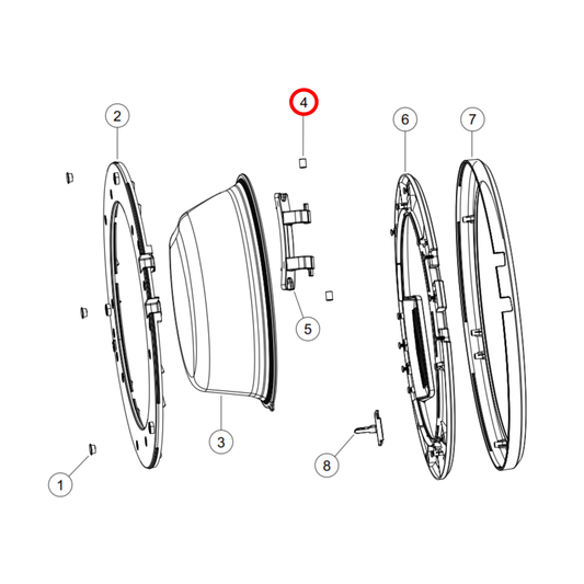 H0020201212 Fisher & Paykel, Haier Washing Machine Door Hinge Cap