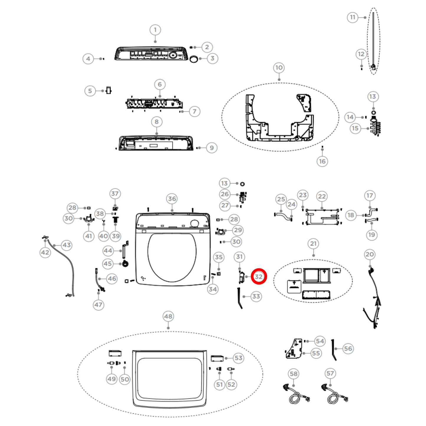 H0034001068G Fisher & Paykel, Haier Washing Machine Door Lock