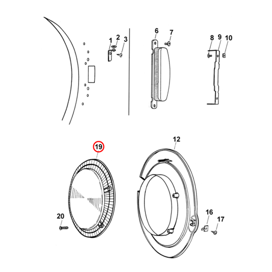 427791P Fisher & Paykel Dryer Door Window - 460519P