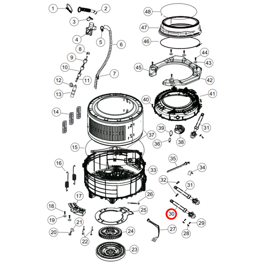 H0020808145D Haier, Fisher & Paykel Front Load Washing Machine Shock Absorber 120N
