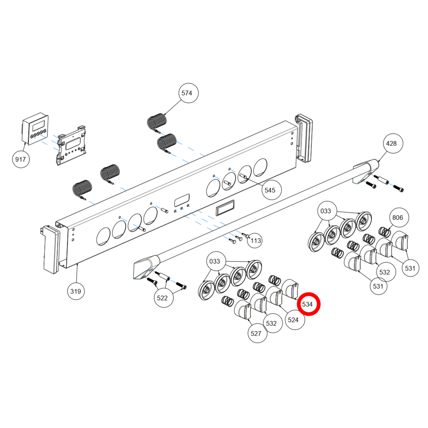 082585724 Belling Oven Temperature Knob