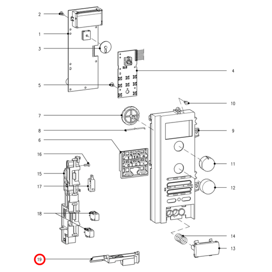 6636041 Miele Microwave Microswitch Lever - 6636040