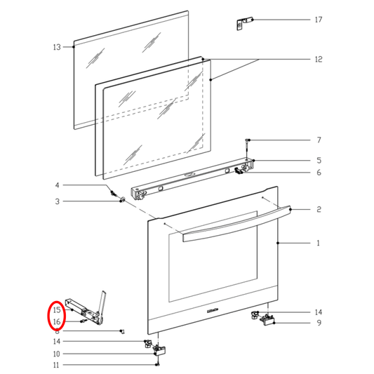 5980641 Miele Oven Door Conversion Hinge Set Of 2