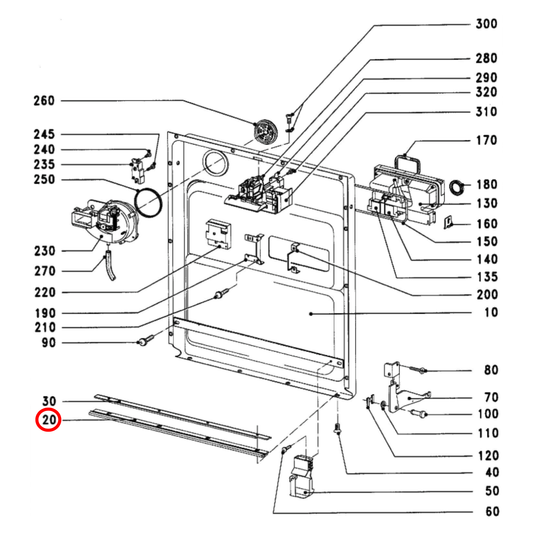 5011430 Miele Dishwasher Door Bottom Seal