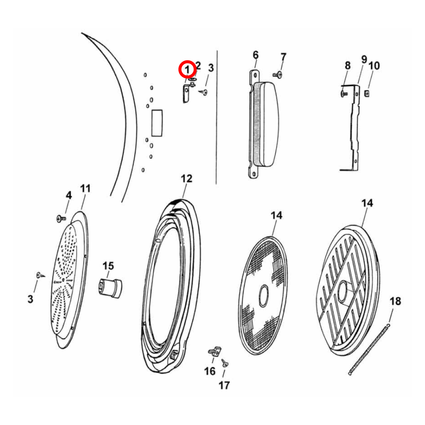 427314P Fisher & Paykel Dryer Door Metal Hinge Riveted