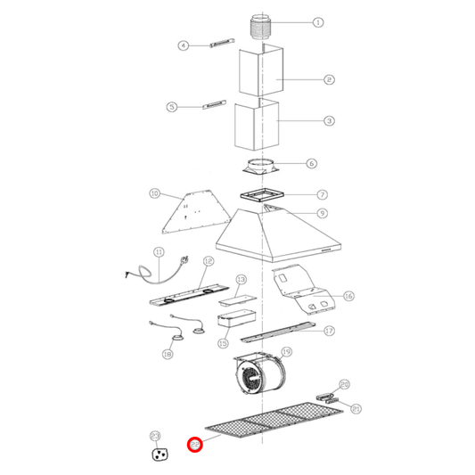 SYF353B9 Baumatic, Venini Rangehood Filter - SYF353F