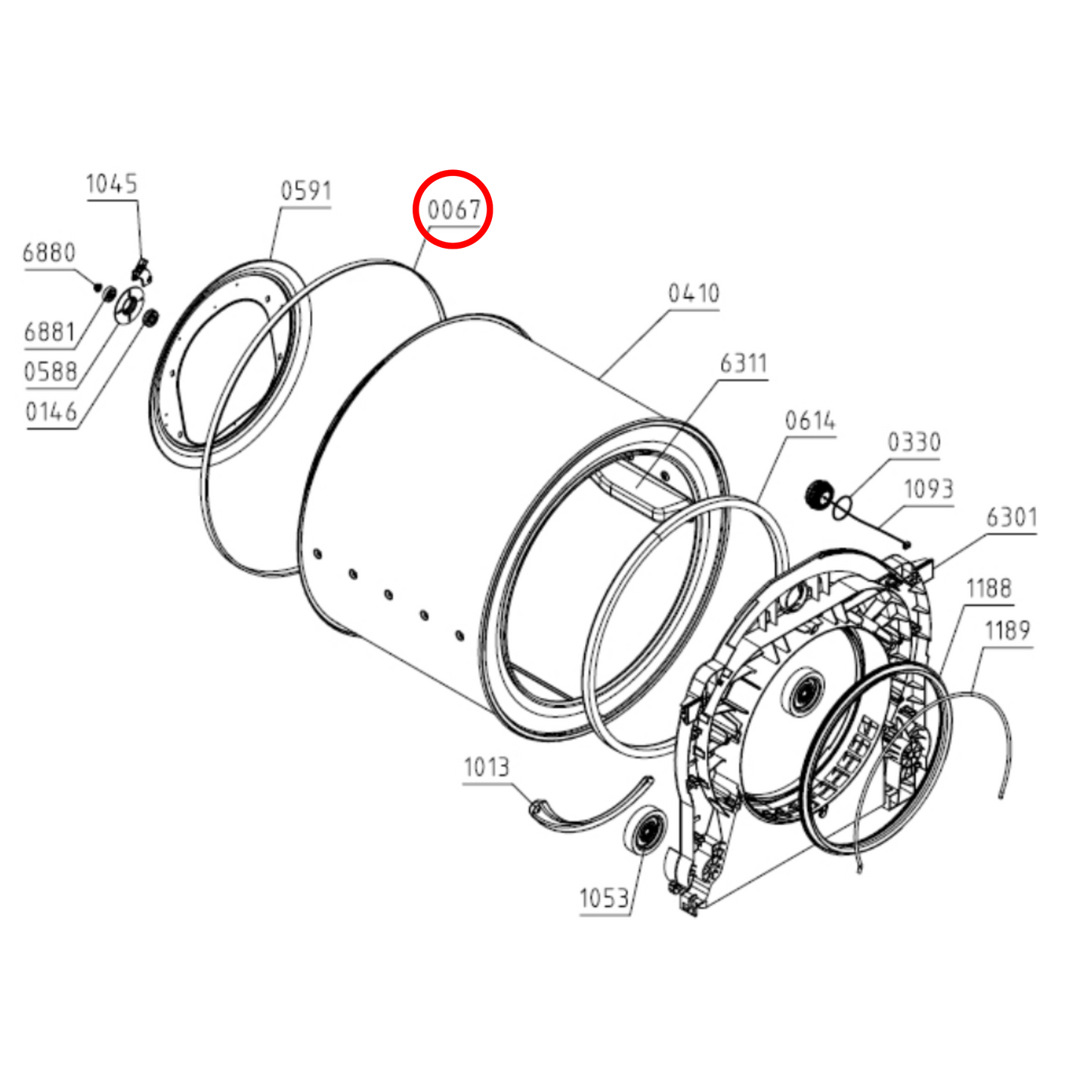 562079 Asko Dryer Drive Belt 9PH1956