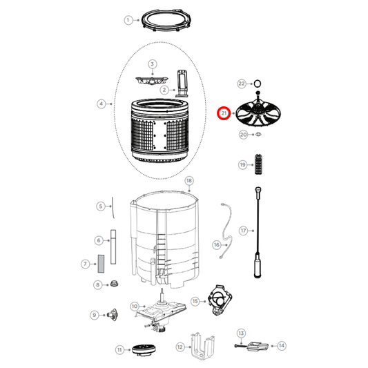 H0030207571B Haier Washing Machine Pulsator