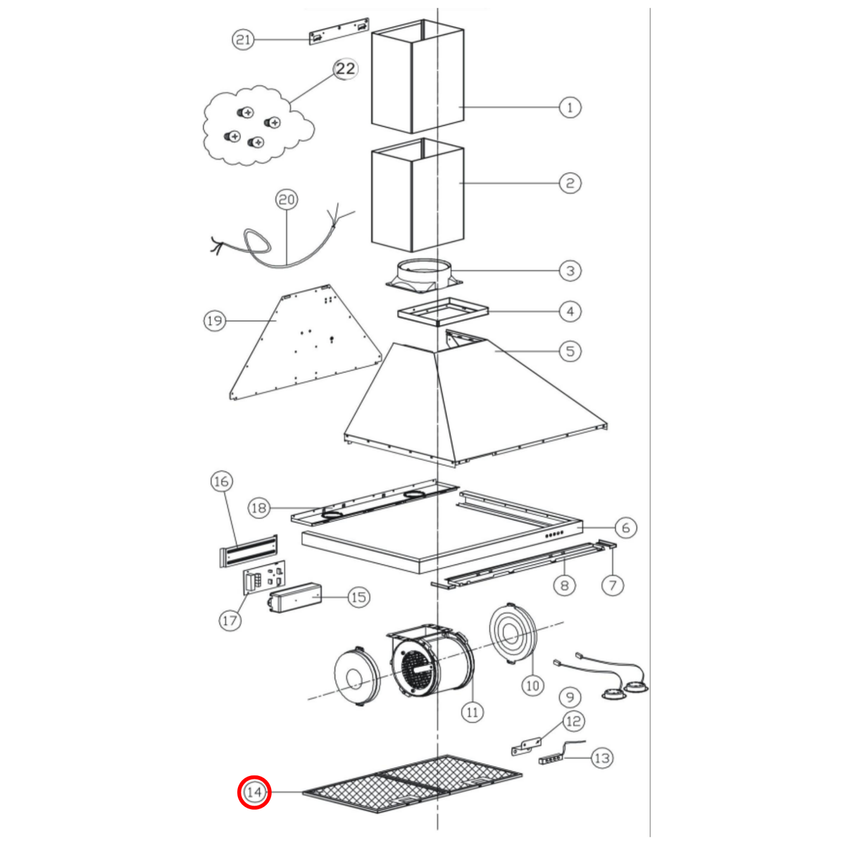 SYF353B7 Baumatic Rangehood Filter 320MM X 308MM