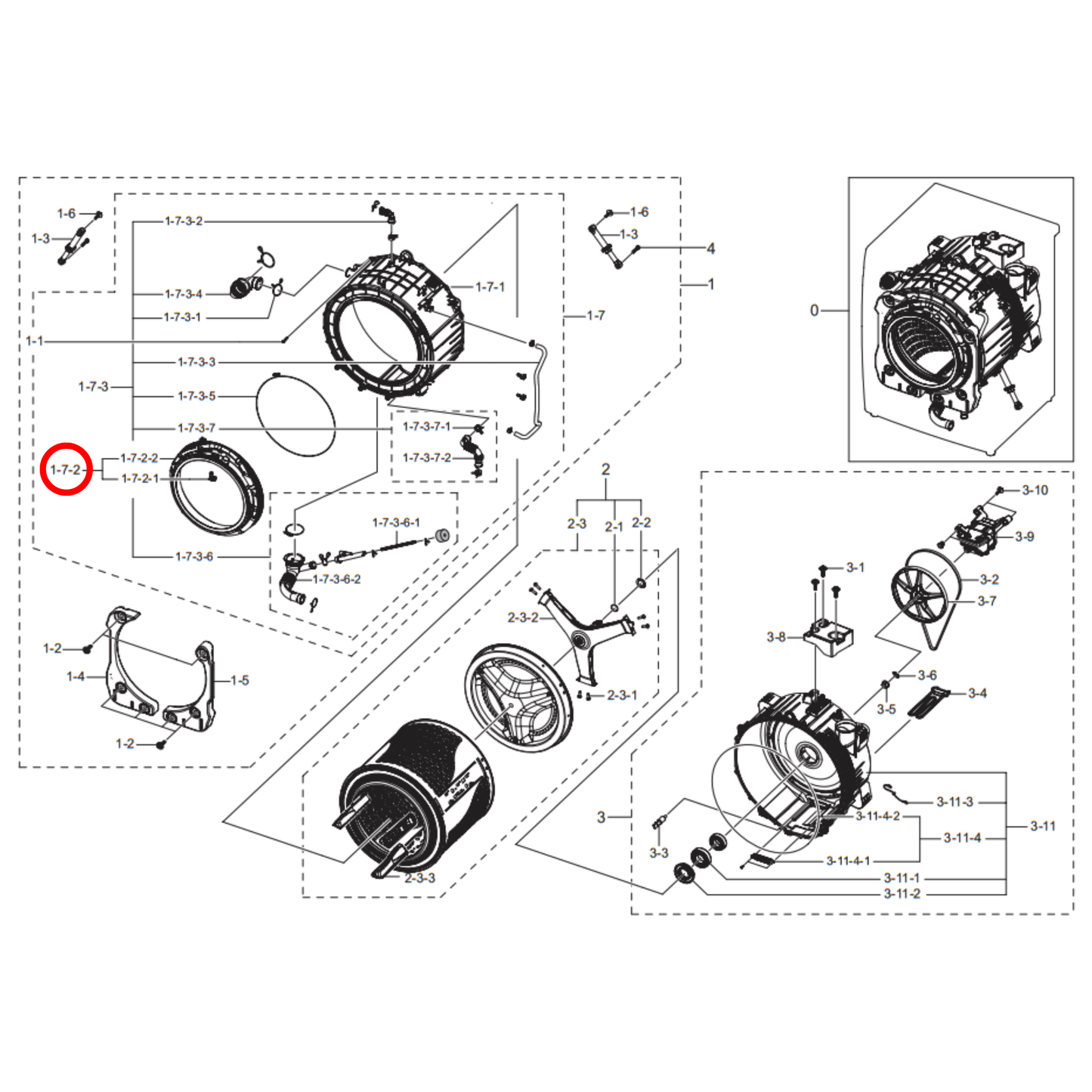 DC97-20515A Samsung Washing Machine Door Seal