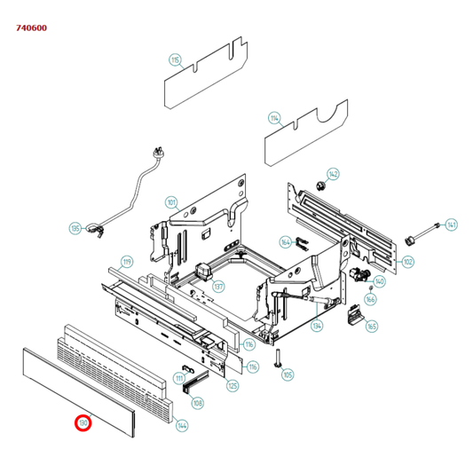 700490 Asko Dishwasher Base Cover