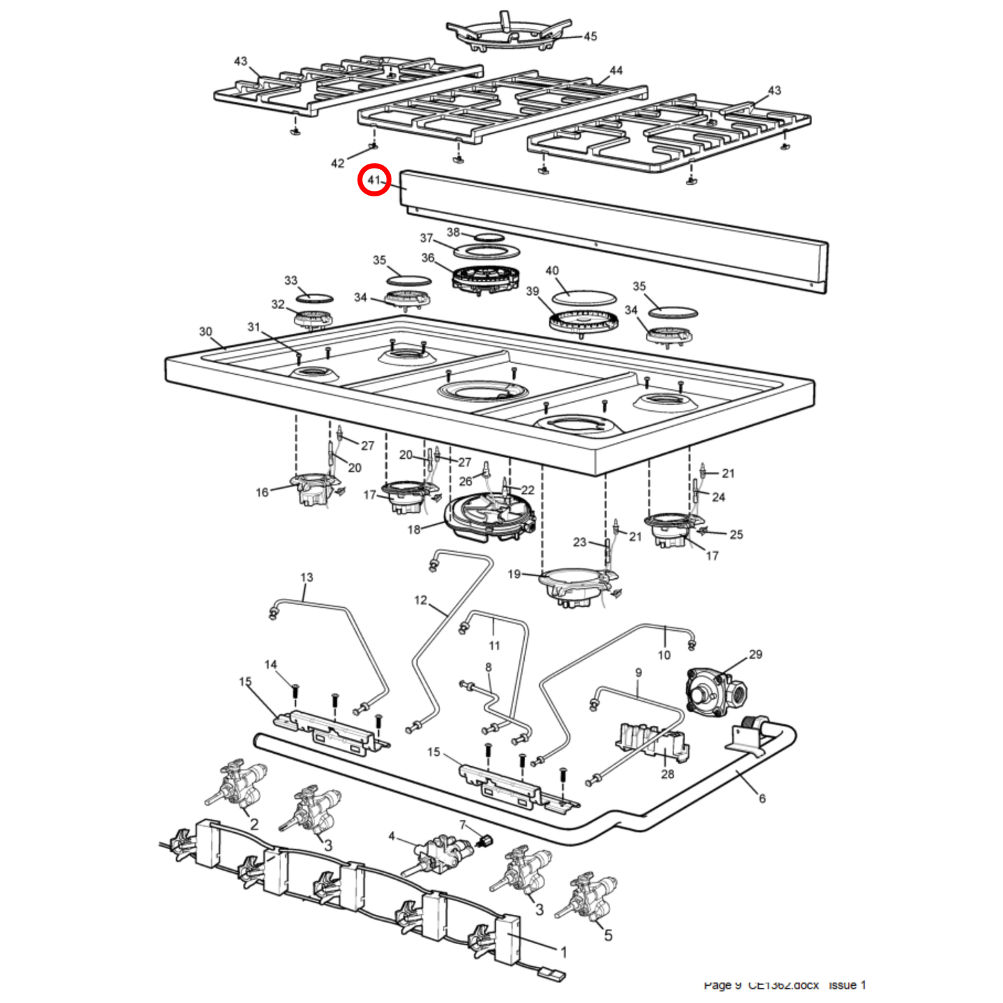 1760014613 Electrolux, Westinghouse Oven Splashback Panel - 00380169201