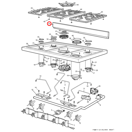 1760014613 Electrolux, Westinghouse Oven Splashback Panel - 00380169201