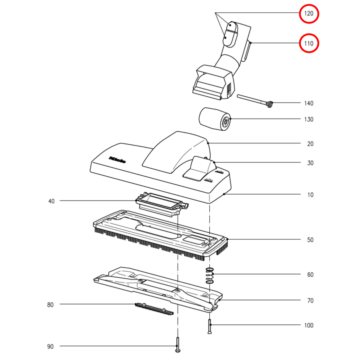6578132 Miele Vacuum Cleaner Linkage Connector - 6578130